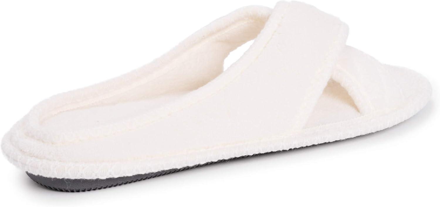 imageMUK LUKS womens Ada Chenille Crossband Slippers  Daisy WhiteSlipperDaisy White