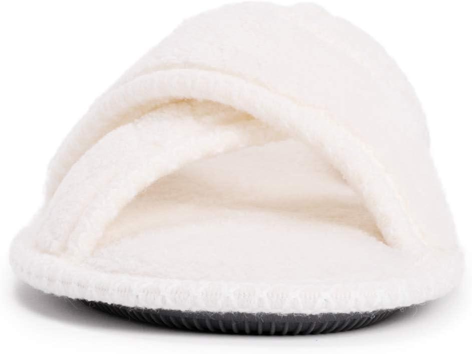 imageMUK LUKS womens Ada Chenille Crossband Slippers  Daisy WhiteSlipperDaisy White