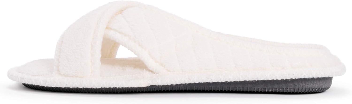 imageMUK LUKS womens Ada Chenille Crossband Slippers  Daisy WhiteSlipperDaisy White