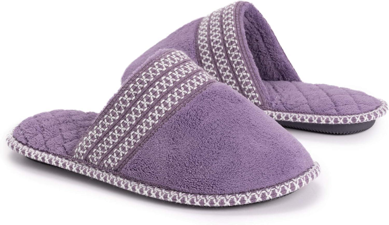 imageMUK LUKS womens Cathy Micro ChenilleLilacIvory