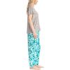 imageMUK LUKS Short Sleeve Pajama Set 2Piece Ruffle Sleeve Shirt and Capri Sleep Pants Artistic Garden Pijamas Capri de MujerGryButterflybeauty