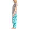 imageMUK LUKS Short Sleeve Pajama Set 2Piece Ruffle Sleeve Shirt and Capri Sleep Pants Artistic Garden Pijamas Capri de MujerGryButterflybeauty