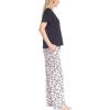 imageMUK LUKS Womens Short Sleeve Pajama 2Piece Set Super Soft TShirt and Pants Garden Party Conjunto de PijamaBlkButterfly Spot