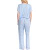imageMUK LUKS Womens Short Sleeve Pajama 2Piece Set Super Soft TShirt and Pants Garden Party Conjunto de PijamaBluBlue Toile