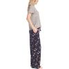 imageMUK LUKS Womens Short Sleeve Pajama 2Piece Set Super Soft TShirt and Pants Garden Party Conjunto de PijamaGryCascading Heart