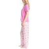imageMUK LUKS Womens Short Sleeve Pajama 2Piece Set Super Soft TShirt and Pants Garden Party Conjunto de PijamaPnkSweet Foulard