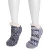 imageMUK LUKS Womens Shortie Cabin Sock 2 Pair PackBlue