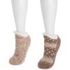 imageMUK LUKS Womens Shortie Cabin Sock 2 Pair PackTaupe