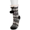 imageMUK LUKS Womens Tall Cabin Sox 1 Pair PackBlackGrey