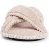 imageMUK LUKS womens Ada Chenille Crossband Slippers  Daisy WhiteSlipperHoney Wheat
