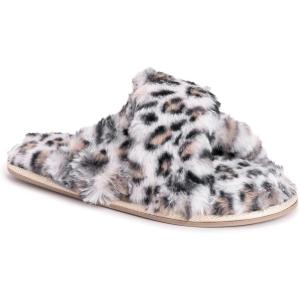 imageMUK LUKS Womens Kathy Ireland Daisy Slide SlipperSnow Leopard
