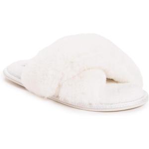 imageMUK LUKS Womens Perley Criss Cross SlipperSnow White