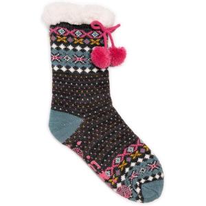 imageMUK LUKS Womens Tall Cabin Sox 1 Pair PackBlack