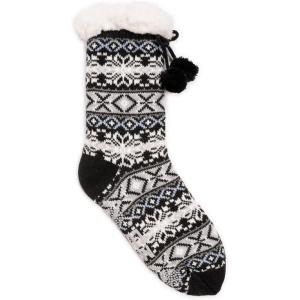 imageMUK LUKS Womens Tall Cabin Sox 1 Pair PackBlackGrey