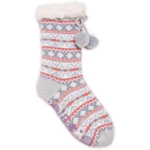 imageMUK LUKS Womens Tall Cabin Sox 1 Pair PackPastel Pink