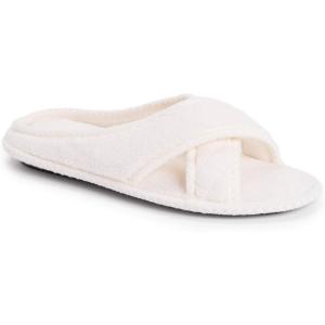 imageMUK LUKS womens Ada Chenille Crossband Slippers  Daisy WhiteSlipperDaisy White