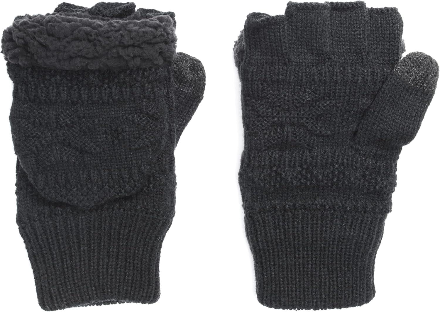 imageMUK LUKS Mens Faux Fur Flip MittenBlack