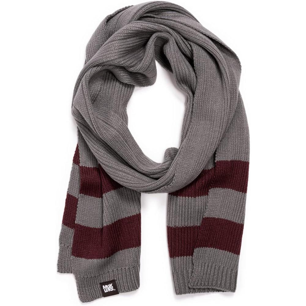 imageMUK LUKS Mens RibbedScarfShadowChianti