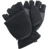 imageMUK LUKS Mens Fleece Flip Mittenadv BlackBlack