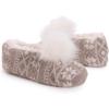imageMUK LUKS Womens Pom Ballerina SlippersBeige