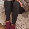 imageMUK LUKS womens Muk Luks Womens 2 Pack of Leggings Hosiery Ebony Ebony LargeXLarge US