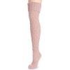 imageMUK LUKS womens Womens Chunky Cable Over the Knee SocksPale Mauve