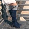 imageMuk Luks Womens 3 Pair Buckle Cuff Over The Knee Socks SockshosieryBlack