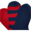 imageMuk Luks Womens Game Day Sport Crew Socks Pack of Three PairsBlueRed