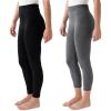 imageMUK LUKS Womens 2 Pack LeggingsBlackGrey