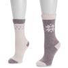 imageMUK LUKS Womens 2 Pair Pack Wool Boot SocksGypy RougeIvory