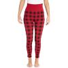 imageMUK LUKS Womens Fleece Lined LeggingRed Buffalo