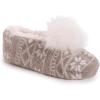 imageMUK LUKS Womens Pom Ballerina SlippersBeige