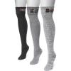 imageMuk Luks Womens 3 Pair Buckle Cuff Over The Knee Socks SockshosieryBlack