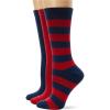 imageMuk Luks Womens Game Day Sport Crew Socks Pack of Three PairsBlueRed