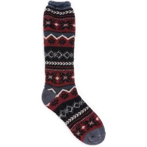 imageMUK LUKS Mens Slipper Socks CasualBurgundyNavy