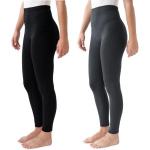 imageMUK LUKS Womens 2 Pack LeggingsCharcoalBlack