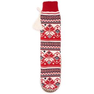 imageMUK LUKS Womens Tassel Slipper SocksPoppy Snowflake