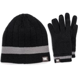 imageMUK LUKS mens Mens Beanie and Glove SetEbonyGray