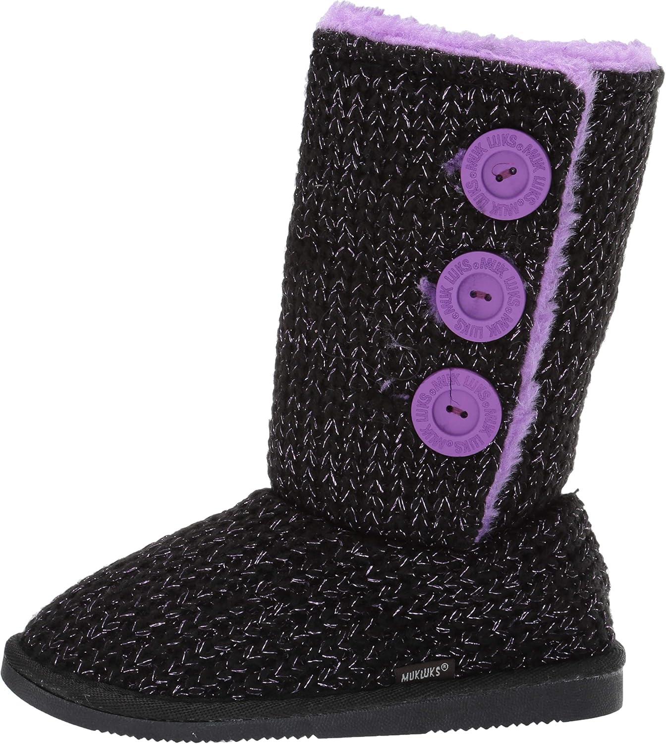 imageMUK LUKS Girls Malena Boots FashionEbonyLilac