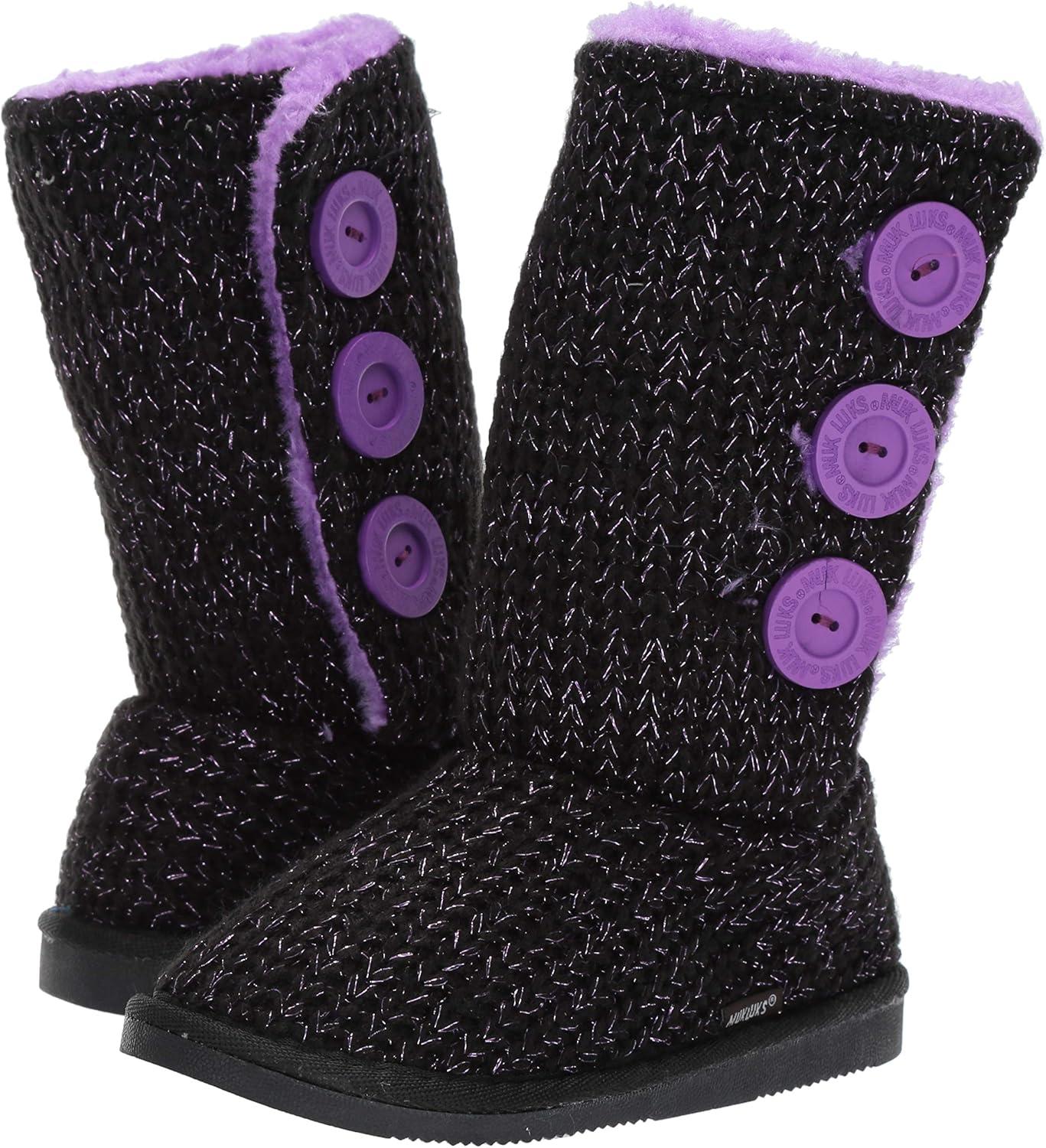 imageMUK LUKS Girls Malena Boots FashionEbonyLilac