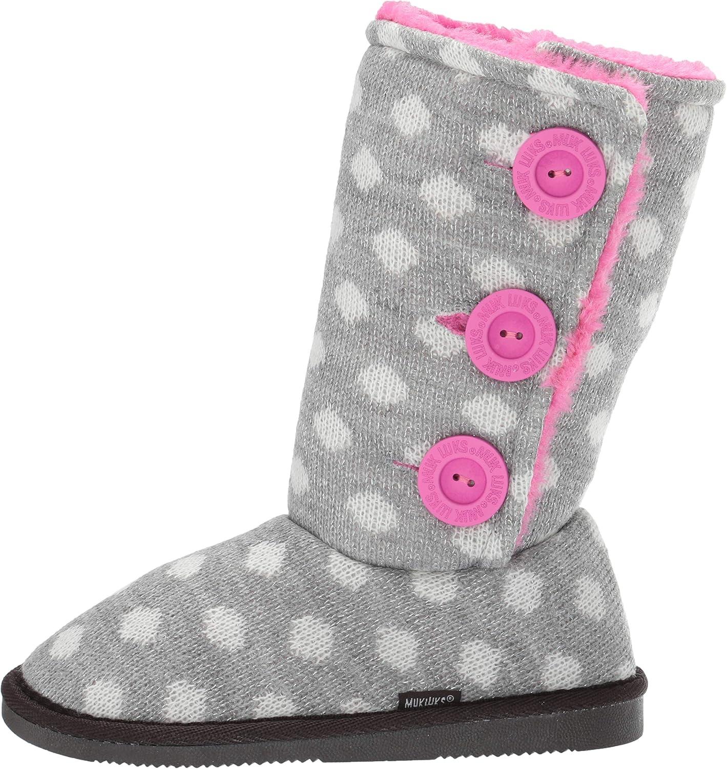imageMUK LUKS Girls Malena Boots FashionGreyPink