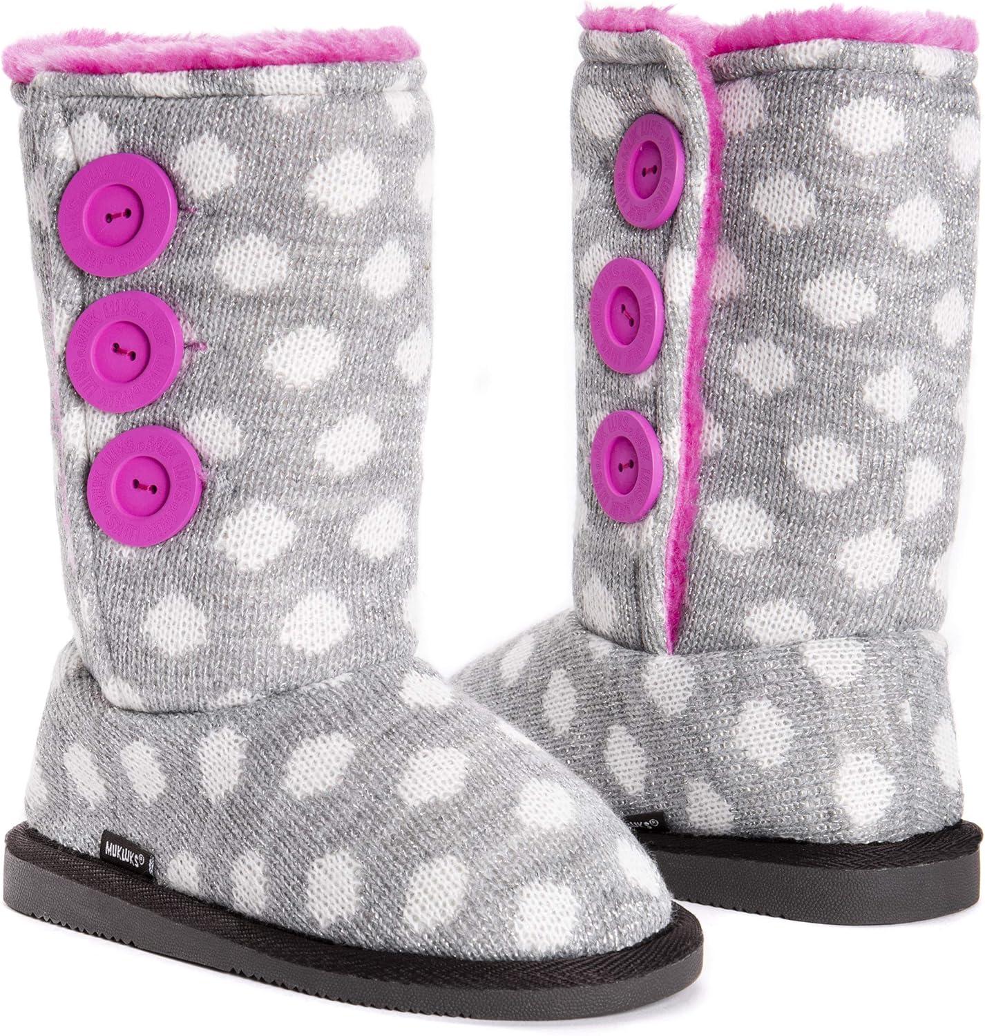 imageMUK LUKS Girls Malena Boots FashionGreyPink