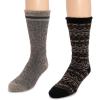 imageMUK LUKS Mens 2 Pk Heat Retainer SocksEbonyGrey