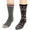 imageMUK LUKS Mens 2 Pk Heat Retainer SocksRedEbony