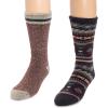 imageMUK LUKS Mens 2 Pk Heat Retainer SocksTwilight BlueBurgundy