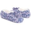 imageMUK LUKS Womens Cozy Ballerina Slipper with Sherpa LiningBluePurple