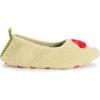 imageMUK LUKS Womens Cozy Ballerina Slipper with Sherpa LiningLime Mushroom