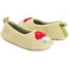 imageMUK LUKS Womens Cozy Ballerina Slipper with Sherpa LiningLime Mushroom
