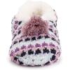 imageMUK LUKS Womens Cozy Ballerina Slipper with Sherpa LiningNavyPurple