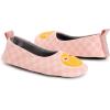 imageMUK LUKS Womens Cozy Ballerina Slipper with Sherpa LiningPeach Smile